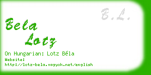 bela lotz business card